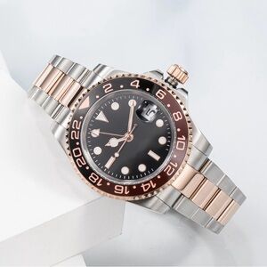 Two-Tone Black Dial Watch